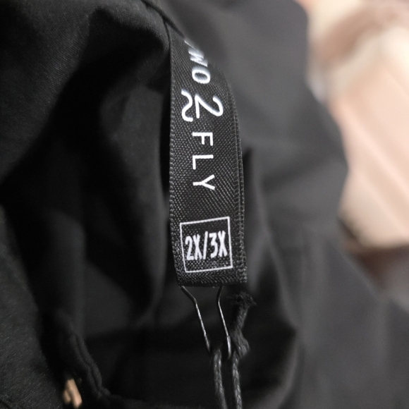 Two 2 Fly Loopty Lou Babydoll Western Top Size 2x - 3x Black White Swirl Cowgirl - Picture 5 of 8